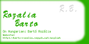 rozalia barto business card